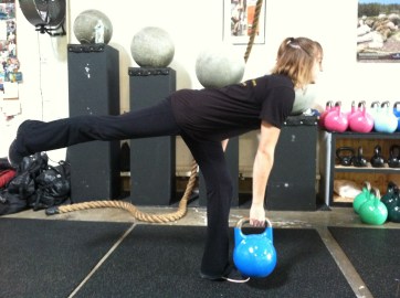 I like weighting the move down with a kb in the opposite hand from the leg working.