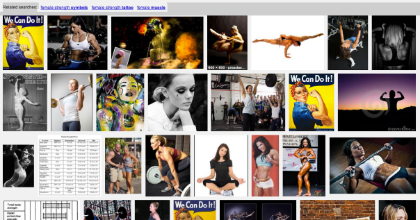 This is what came up when I  googled female strength...interesting...