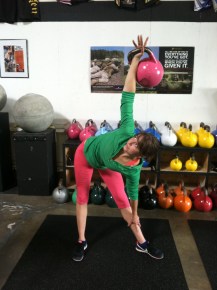 I did get made fun of for using the kettlebell that matched my outfit haha