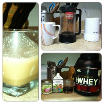 coconut mocha protein shake