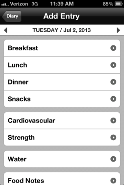 food log