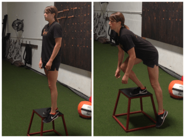 Make sure to sink back into the heel on the top of the box. Don't be afraid to lean forward just keep the core tight.