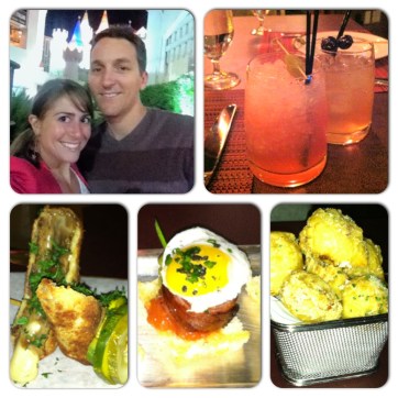 And after the wedding...My usual indulging...Heck, when a menu has "fried chicken pot pie nuggets" you HAVE to try them!