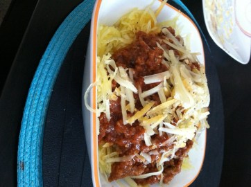 spaghetti squash and meat sauce recipe